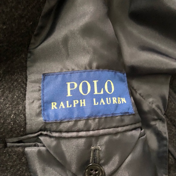 Polo Ralph Lauren Herringbone Black Overcoat - NWT Size 42S. - Picture 10 of 12